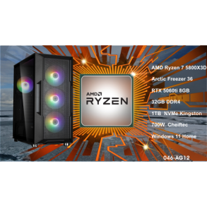 Luc Computer AG12 Ryzen7 5800X3D 32GB RAM 1TB NVMe RTX5060ti Win11 **PC2GO** 