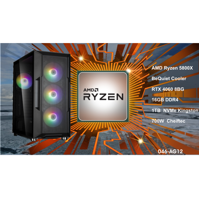 Luc Computer AG12 Ryzen 5800x 16GB RAM 1TB NVMe RTX4060