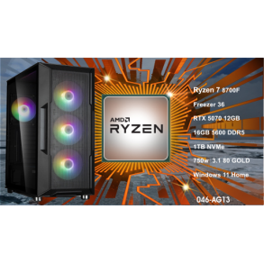 Luc Computer AG13 Ryzen 7 8700F 1TB NVMe, 16GB, RTX5070 Win11