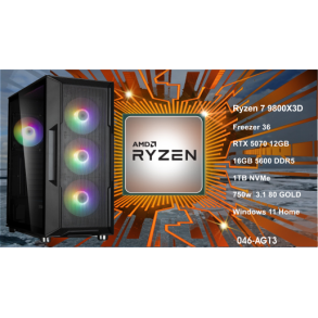 Luc Computer AG13 Ryzen 7 9800X3D 1TB NVMe, 16GB, RTX5070 Win11