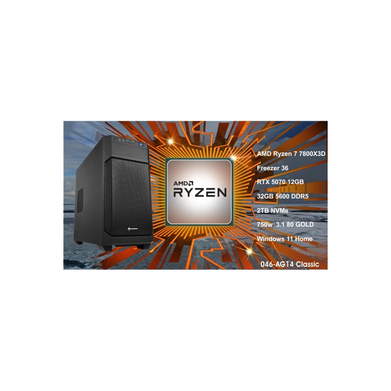 Luc Computer AG14 Ryzen 7 7800X3D 2TB NVMe, 32GB, RTX5070 Win11