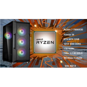 Luc Computer AG14 Ryzen 7 7800X3D 1TB NVMe, 32GB, RTX5070 Win11 **PC2GO**