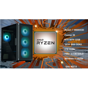 Luc Computer AG14 Ryzen 7 9800X3D 2TB NVMe, 32GB, RTX5070 Win11 **PC2GO**