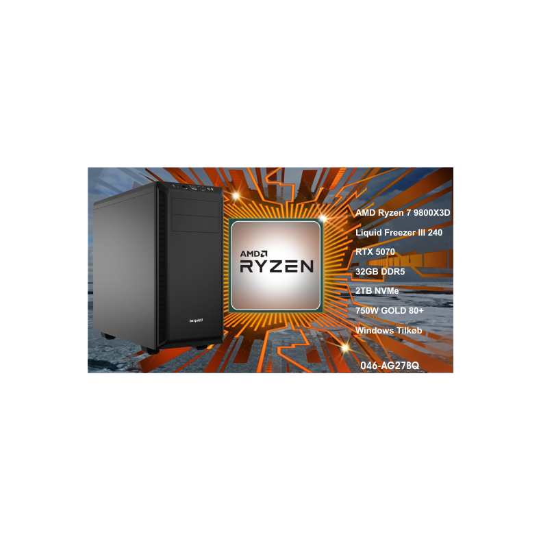 Luc Computer AG27 Ryzen 7 9800X3D 2TB NVMe 32GB, RTX5070 U/Win Off