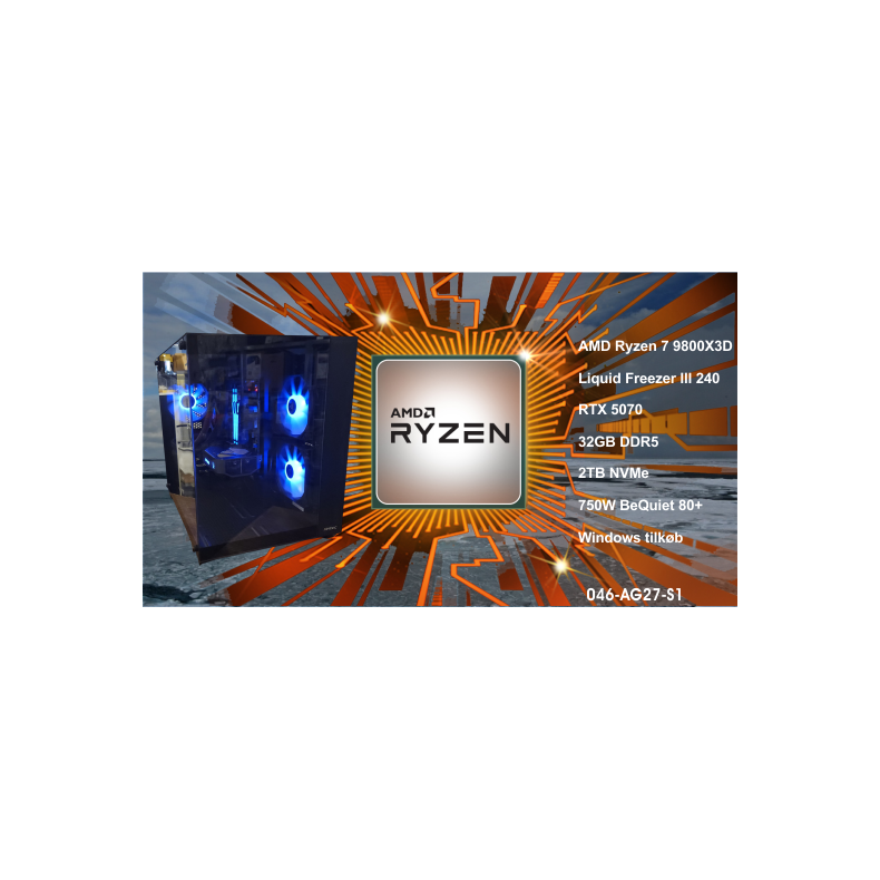 Luc Computer AG27 Ryzen 7 9800X3D 2TB NVMe 32GB, RTX5070 Win11 **PC2GO**