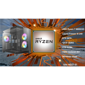 Luc Computer AG27 Ryzen 7 9800X3D 2TB NVMe 32GB, RTX5070 Win11 **PC2GO**