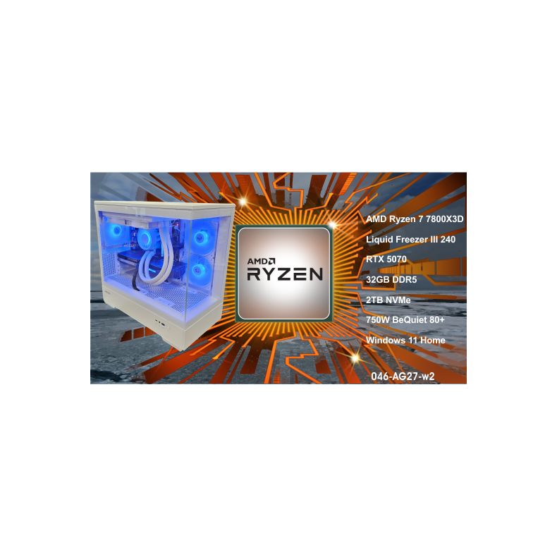 Luc Computer AG27 Ryzen 7 7800X3D 2TB NVMe 32GB, RTX5070 **PC2GO**