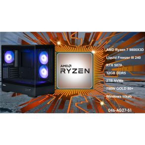 Luc Computer AG27 Ryzen 7 9800X3D 2TB NVMe 32GB, RTX5070 Win11 **PC2GO**