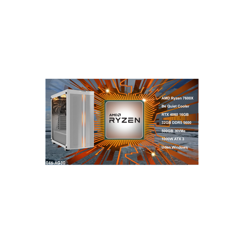 Luc Computer AG30 Ryzen 5 7600x 500GB NVMe SSD, 32GB, RTX4080