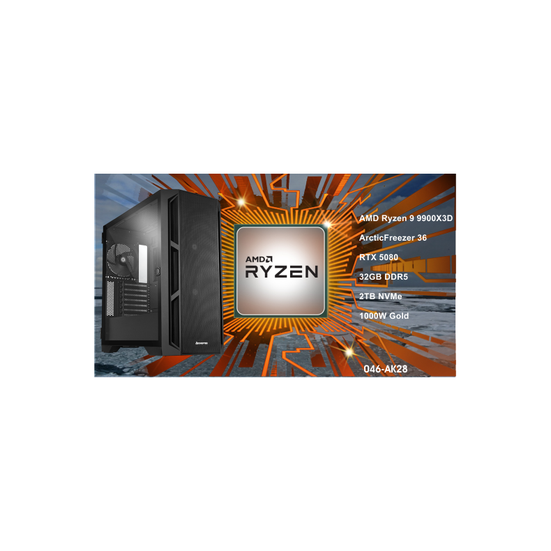 Luc Computer AK28 Ryzen 9 9900X3D 2TB NVMe 32GB, RTX5080