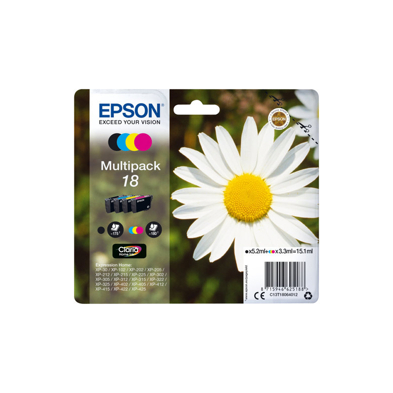 Epson Multipk. BK/C/M/Y No.18