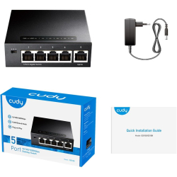 5 ports Gigabit switch m/PSU