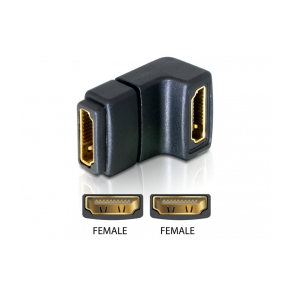 HDMI mellemled Hun-Hun adp. 90 grader
