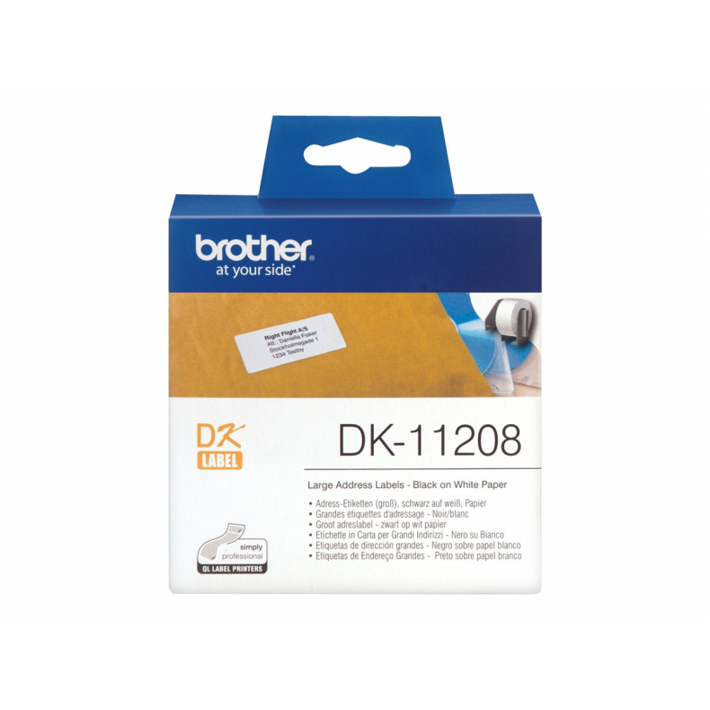 DK11208 die-cut adress label big