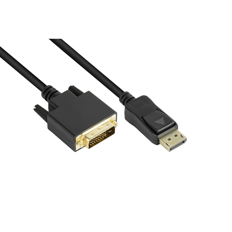 1m DisplayPort 1.2 til DVI-D 24+1