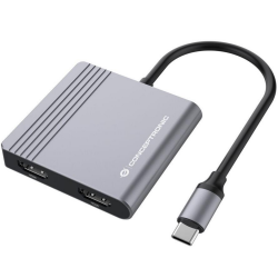 USB-C til 2xHDMI - USB 3.2 - USB-C PD