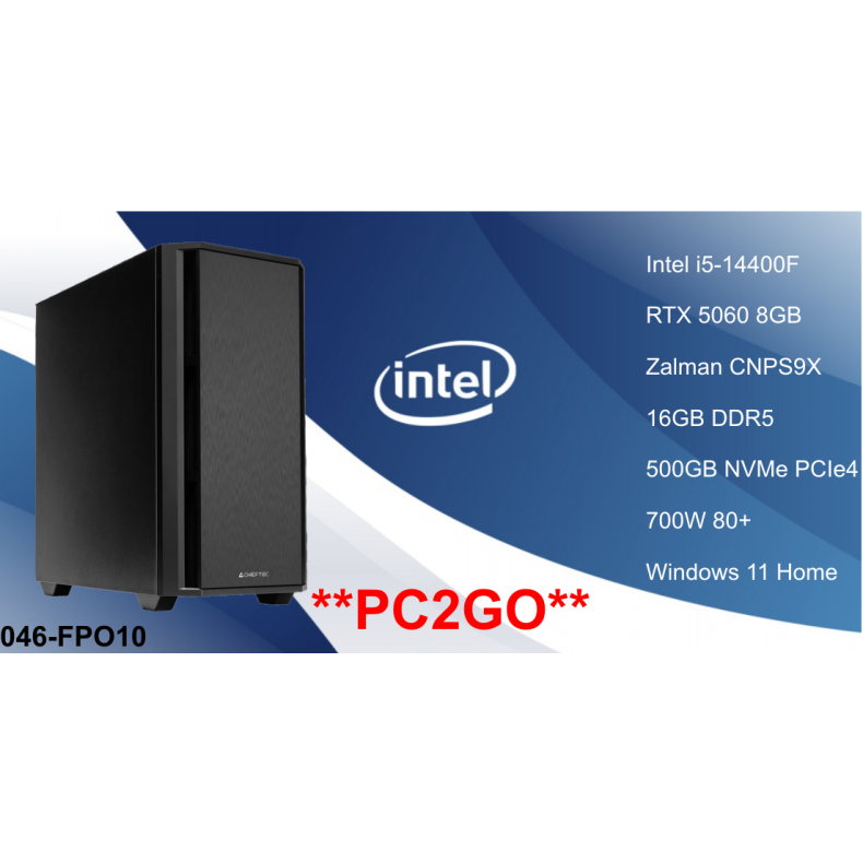 Luc Computer FPO10  Intel i5 14400F 16GB DDR5 RTX5060 Win11 **PC2GO**