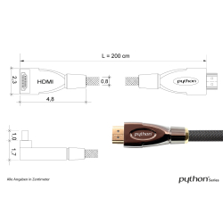 2 m. 90g High-Speed-HDMI� Ethernet 4K2K