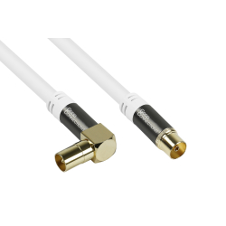 5 m Antennekabel  hvid  Coax