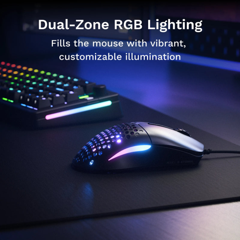 Glorious Mus Model O Optisk Sort