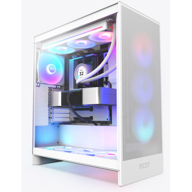 NZXT H7 Flow RGB 2024 Mid-tower Hvid