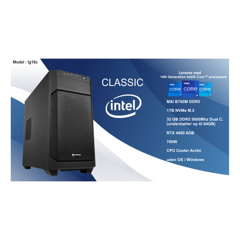 Luc Computer IG16v2 Intel i5-14400F 3,5GHz 32GB RTX 4060 CLASSIC