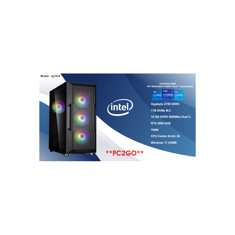 Luc Computer IG16v3 Intel i5-14400F 3,5GHz 16GB RTX 5060 Win11 **PC2GO**