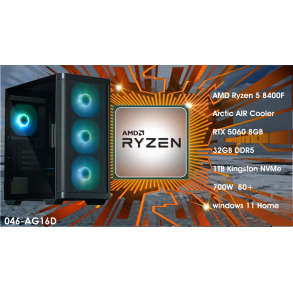 Luc Computer AG16 Ryzen5 8400F 1TB NVMe, 32GB, RTX5060 Win11