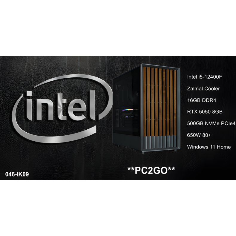 Luc Computer IG09 Intel i5-12400F 16GB 500GB NVMe RTX 5050 Win11 **PC2GO**
