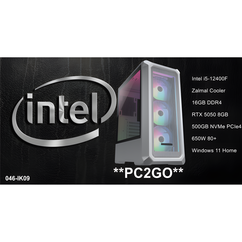 Luc Computer IG09 Intel i5-12400F 16GB 500GB NVMe RTX 5050 Win11 **PC2GO**
