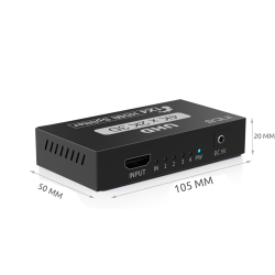 HDMI 4K Split til 4 port 1x Han/ 4 x HUN