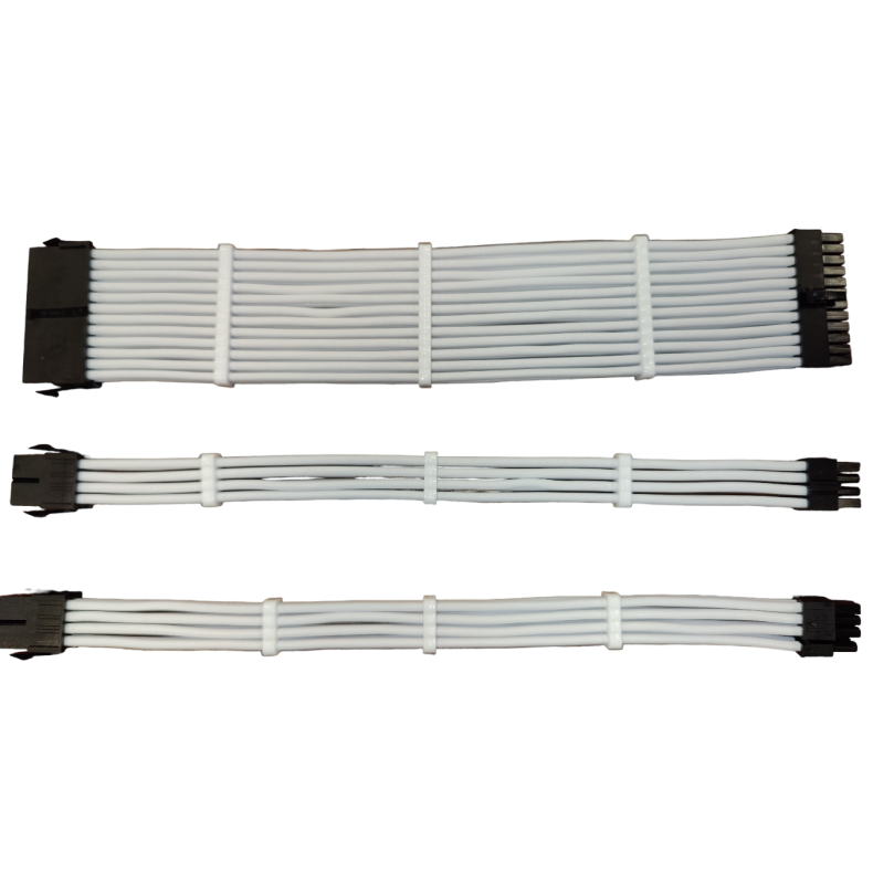 Sleeved extension KIT hvid m/combs 18AWG