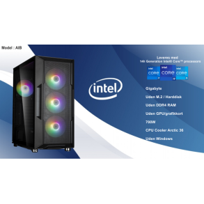 Luc Barebone Intel i5-14400F, 0 RAM,0 HDD, ingen GPU