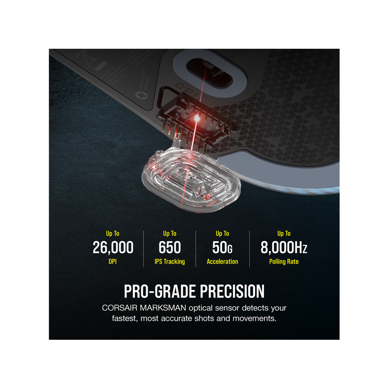 Corsair M75 Lightweight RGB Optisk Sort