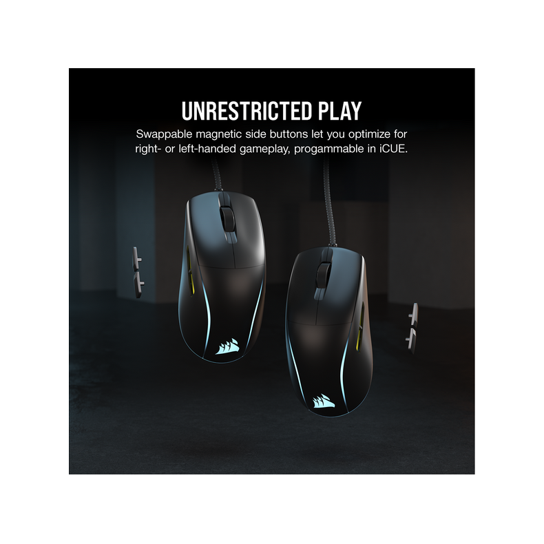 Corsair M75 Lightweight RGB Optisk Sort