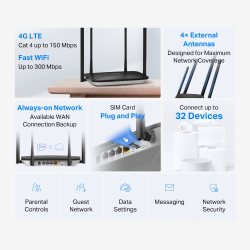 Mercusys 4G LTE Router 300Mbps