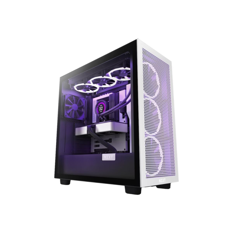 NZXT H7 Flow - Sort + Hvid