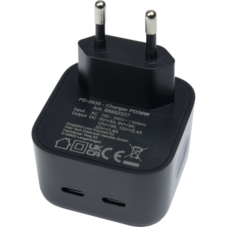 2-port 36W PD-Charger USB-C x 2