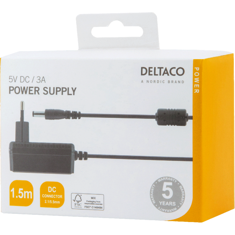 strmadapter 5V DC 2.1./5.5  3A