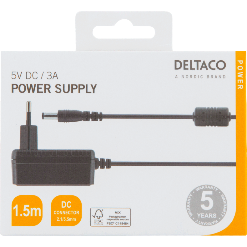 strmadapter 5V DC 2.1./5.5  3A