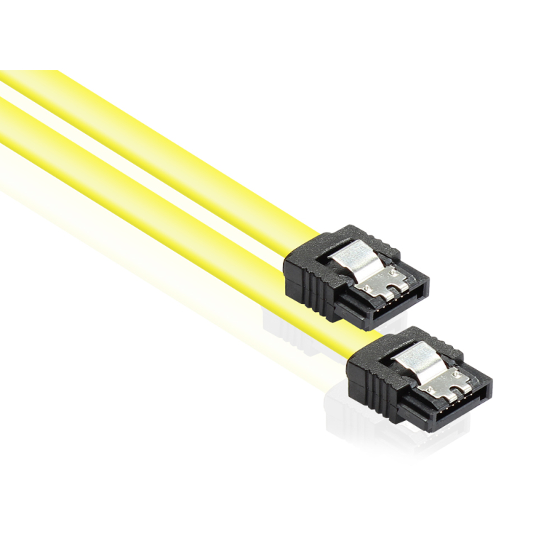 0,5m SATA3-kabel gul lige clip