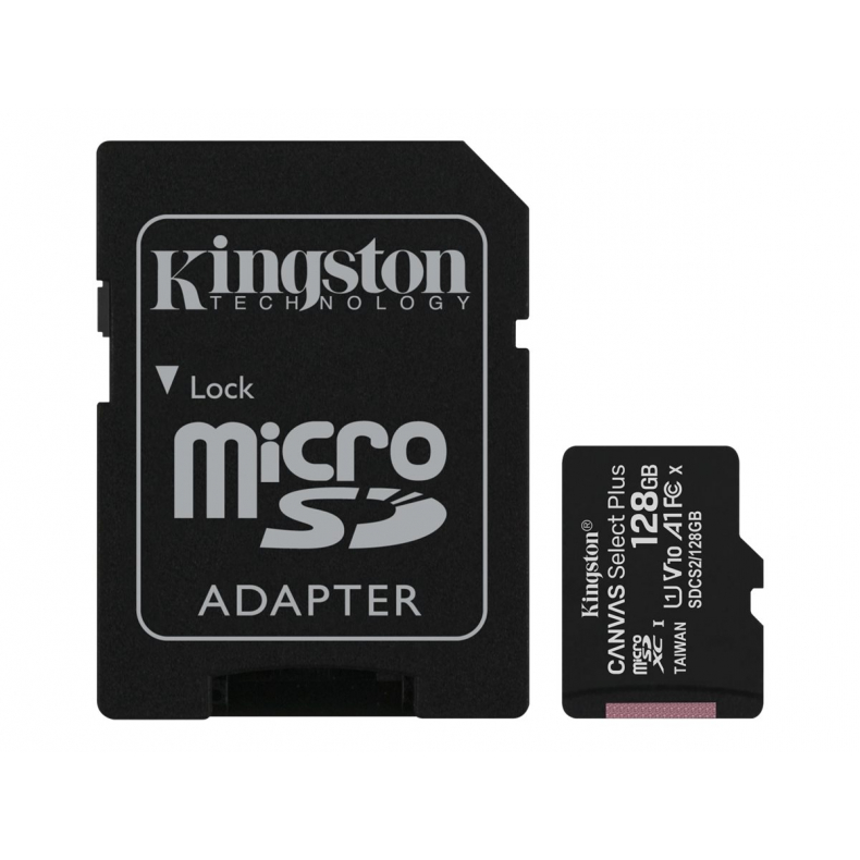 128GB microSDHC 100R A1 C10 Card + ADP