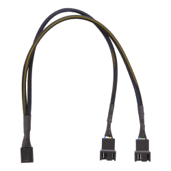 4-Pin Splitter for 2x PWM Fans 30cm Sort