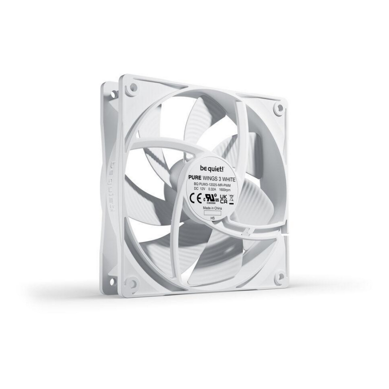 120x120x25mm. Pure Wings 3 PWM Hvid