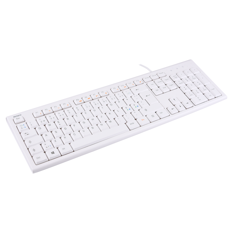Tastatur Hvid USB Kabel
