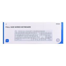 Tastatur Hvid USB Kabel