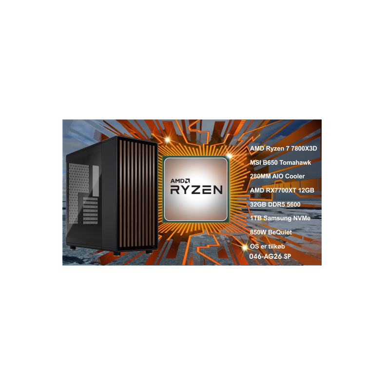 Luc Computer AG26 Ryzen 7 7800X3D 1TB NVMe 32GB, RX7700 XT 