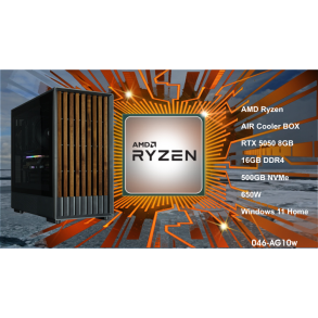 Luc Computer AG10 Ryzen5 5600x 16GB RAM 500GB NVMe RTX 5050 m/win **PC2GO**