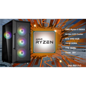 Luc Computer AG17 Ryzen 5 5600X, 16GB RTX 4060 m/Win11 **PC2GO**