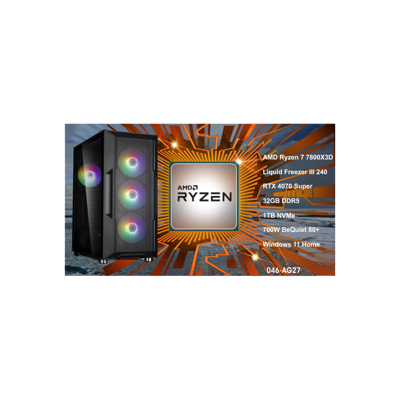 Luc Computer AG27 Ryzen 7 7800X3D 1TB NVMe 32GB, RTX4070s **PC2GO**